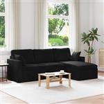 vidaXL Bank Zwart 198 x 134 x 80 cm Fluweel