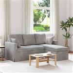 vidaXL Bank Lichtgrijs 198 x 134 x 80 cm Fluweel