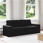 vidaXL Bank Zwart 222 x 80 x 82 cm Stof