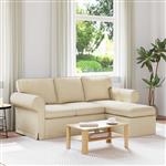 vidaXL Bank Crème 215 x 138 x 80 cm Stof