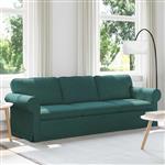 vidaXL Bank Donkergroen 215 x 82 x 80 cm Stof