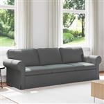 vidaXL Bank Donkergrijs 215 x 82 x 80 cm Stof