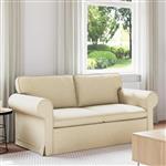 vidaXL Bank Crème 215 x 82 x 80 cm Stof