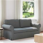 vidaXL Bank Donkergrijs 215 x 82 x 80 cm Stof