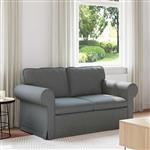 vidaXL Bank Donkergrijs 215 x 82 x 80 cm Stof