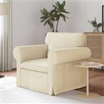 vidaXL Bank Crème 215 x 82 x 80 cm Stof