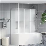 vidaXL Bad Scheidingswand Mat 120 x 70 x 137 cm Aluminium