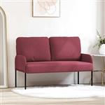 vidaXL Banken met kussen 110cm Wijnrood Multiplex