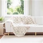 vidaXL Neppels Konijnenbont Deken Olite 4 pcs Wit 130 x 150 cm