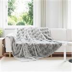 vidaXL Neppels Konijnenbont Deken Olite 4 pcs Grijs 220 x 240 cm