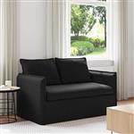 vidaXL Bank Zwart 136 x 82 x 85 cm Stof