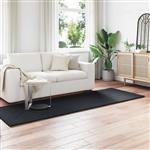 vidaXL Antislip neplederen konijnenbont vloerkleed Olite Zwart