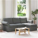 vidaXL Bank Donkergrijs 215 x 138 x 80 cm Stof