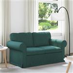 vidaXL Bank Donkergroen 215 x 82 x 80 cm Stof