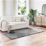 vidaXL Nep Schapenvacht Tapijt Tafalla Grijs 100 x 200 cm Polyester