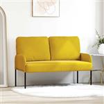 vidaXL Banken met kussen 110cm Geel Multiplex