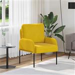 vidaXL Banken met kussen 55cm Geel Multiplex