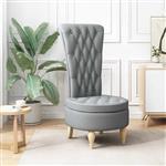 vidaXL Slipper Stoel Lichtgrijs 56,5 x 70 x 110 cm Stof