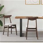 vidaXL Eettafelstoelen 2 pcs Licht Bruin 42 x 47.5 x 81 cm