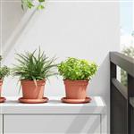 vidaXL Ronde Bloempot 24 pcs Baksteenrood Ø 12,5 x 10 cm Kunststof