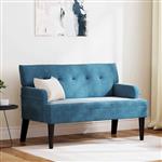 vidaXL Chesterfield Bank Blauw 112 x 65,5 x 75 cm Fluweel