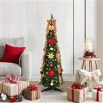 vidaXL Kunstkerstboom met 50 LED met standaard Groen 125 cm PVC