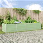 vidaXL Plantenbak Pastelgroen 385 x 100 x 75 cm Gegalvaniseerd staal