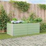 vidaXL Plantenbak Pastelgroen 195 x 100 x 75 cm Gegalvaniseerd staal