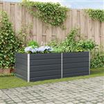 vidaXL Plantenbak Antraciet 195 x 100 x 45 cm Gegalvaniseerd staal