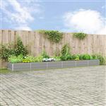 vidaXL Plantenbak Lichtgrijs 195 x 100 x 45 cm Gegalvaniseerd staal
