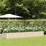 vidaXL Plantenbak Ivoor 400 x 80 x 45 cm Staal