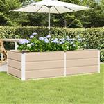 vidaXL Plantenbak Ivoor 160 x 80 x 45 cm Staal