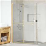 vidaXL Inloopdouchewand Goud 90 x 6.5 x 190 cm