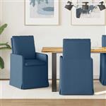 vidaXL Eettafelstoelen 2 pcs Blauw 57 x 67 x 98 cm Stof