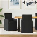 vidaXL Eettafelstoelen 2 pcs Zwart 57 x 67 x 95 cm Stof