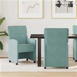 vidaXL Dining Stoelen met Wielen 2 pcs Zeegroen 58 x 65 x 98 cm