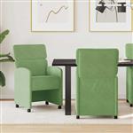 vidaXL Dining Stoelen met Wielen 2 pcs Lichtgroen 58 x 65 x 98 cm