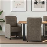 vidaXL Dining Stoelen met Wielen 2 pcs Donkergrijs 57 x 67 x 95 cm