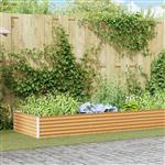 vidaXL Verhoogde plantenbak 485 x 100 x 36 cm Gegalvaniseerd staal