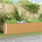 vidaXL Verhoogde plantenbak 582 x 50 x 68 cm Gegalvaniseerd staal