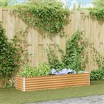 vidaXL Verhoogde plantenbak 195 x 50 x 36 cm Gegalvaniseerd staal
