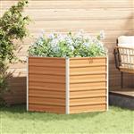 vidaXL Verhoogd Tuinbed Licht Bruin 129 x 129 x 77 cm