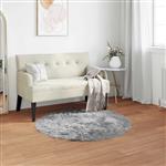 vidaXL Nep Schapenvacht Tapijt Tafalla Grijs Ø 100 cm Polyester