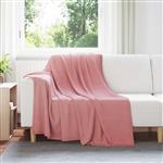 vidaXL Gooi Deken Roze 200 x 150 cm Fleece