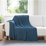 vidaXL Gooi Deken Marineblauw 200 x 150 cm Fleece