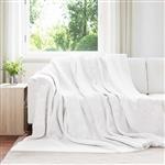 vidaXL Gooi Deken Wit 240 x 270 cm Fleece