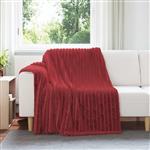 vidaXL Gooi Deken Bordeaux Rood 200 x 150 cm Fleece