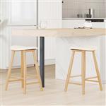 vidaXL Eettafelstoelen 2 pcs Naturel 46 x 37 x 63 cm