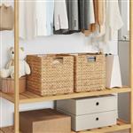 vidaXL Opslagmanden 2 pcs Naturel 28 x 28 x 28 cm Waterhyacint