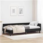 vidaXL Hoekbedframe Zwart 80 cm x 200 cm VelvetenPlywood